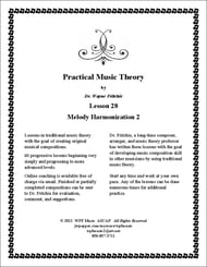 Practical Music Theory, Lesson 28, Melody Harmonization 2 P.O.D. cover Thumbnail